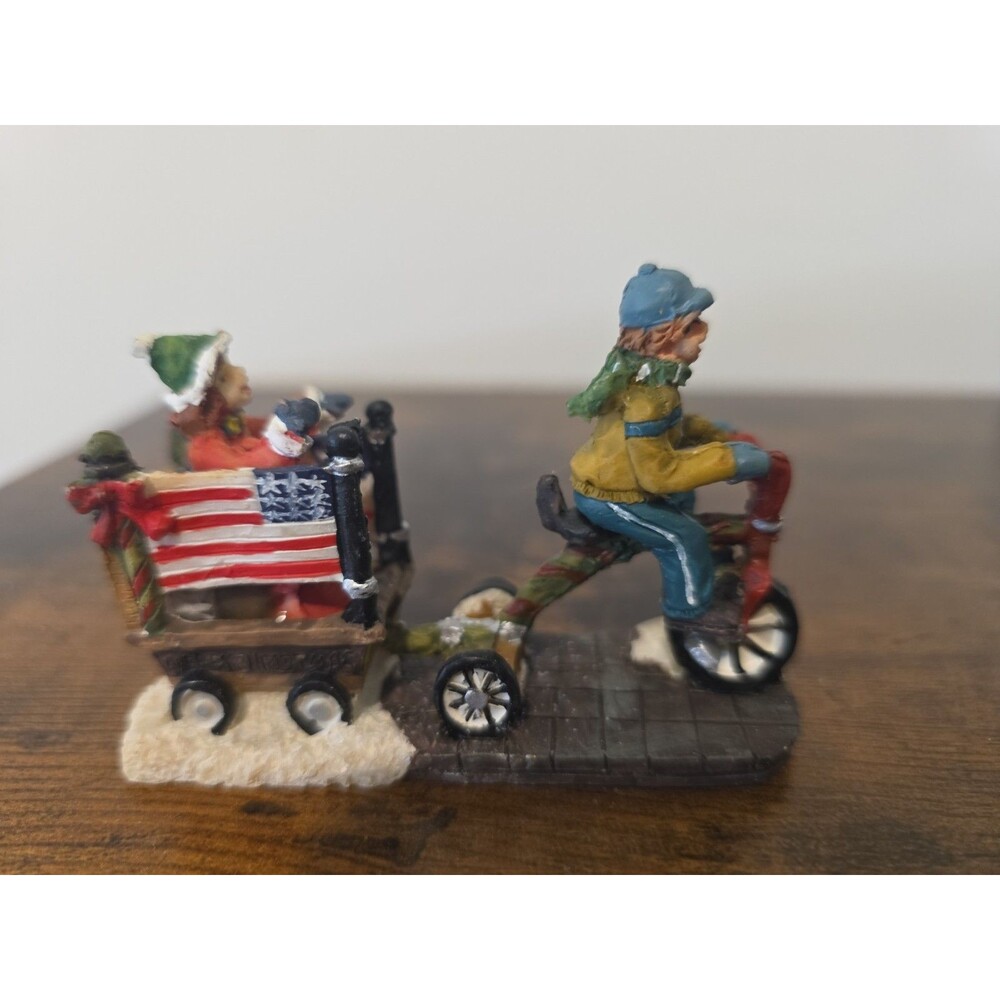 Carole Towne Christmas Learning To Ride  39953. American Flag
